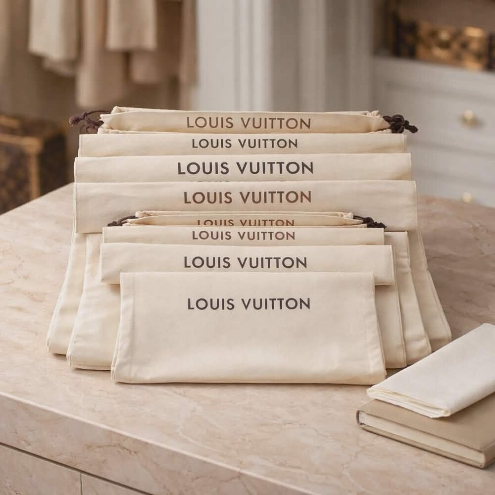 100% Authentic 1 Louis Vuitton Large Dust Bags Cotton